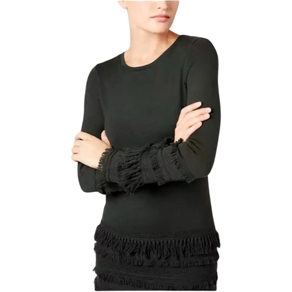 Trina Turk fringe sweater dress. EUC - Picture 3 of 8